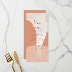 Menu Mariage Abstrait en terre cuite de Bohême