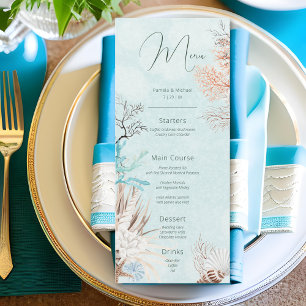 Menu Mariage Aqua Ocean & Shells