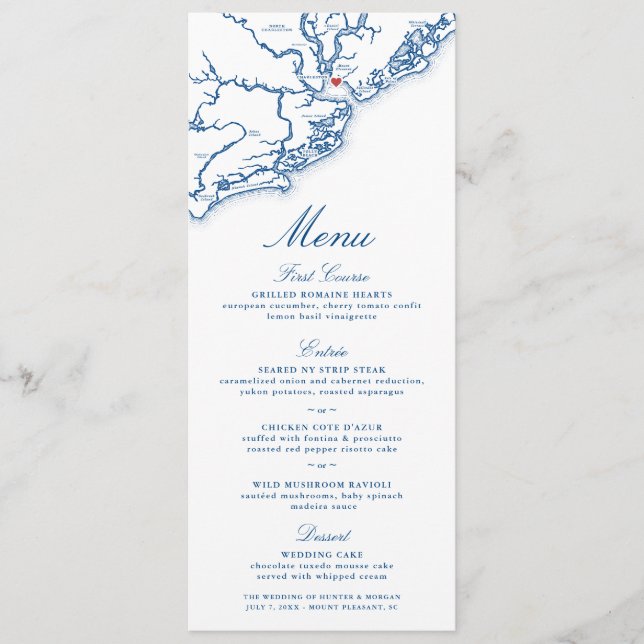 Menu Mariage au Pavilion at Patriots Point à Mount Plea (Devant)