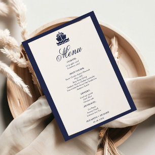 Menu Mariage bateau de croisière nautique