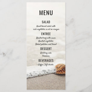 Menu Mariage Beach Waves