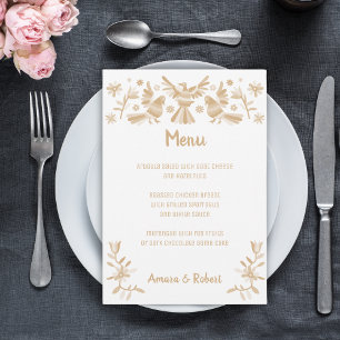 MENU MARIAGE BEIGE OTOMI MEXICAN