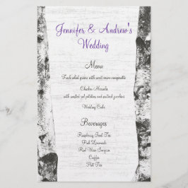 Menu Mariage Birch Tree