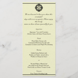 Menu Mariage Black Celtic Eternity Knot