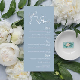 Menu Mariage blanc blanc à main blanche