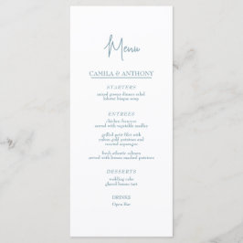 Menu Mariage bleu