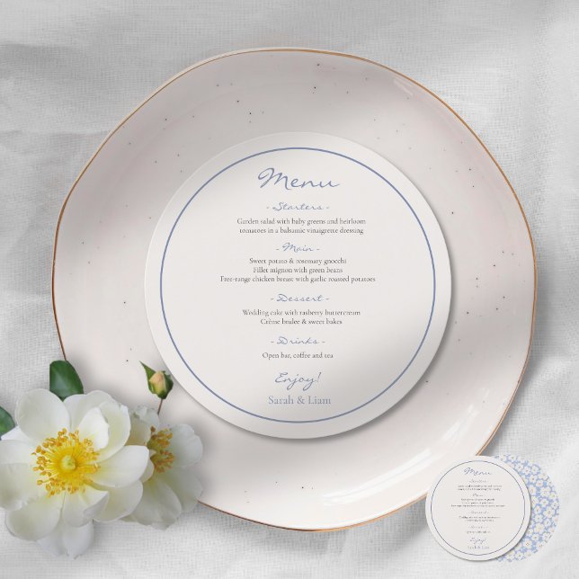 Menu Mariage bleu foncé (Créateur téléchargé)