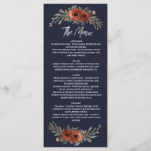 Mariage Bohème Floral Terracotta Navy