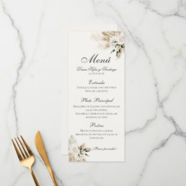 Menu Mariage Boho espagnol