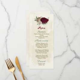 Menu Mariage botanique des fleurs de champagne de Bourg