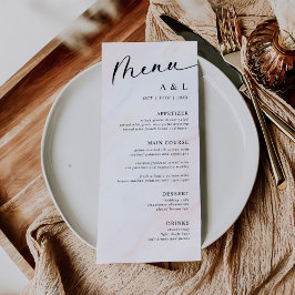 Menu Mariage botanique rustique simple