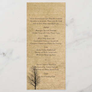 Menu Mariage Burlap and Birch Posh