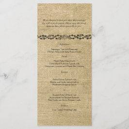 Menu Mariage Burlap Ouest