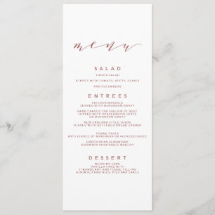 Menu Mariage Calligraphie   Marsala