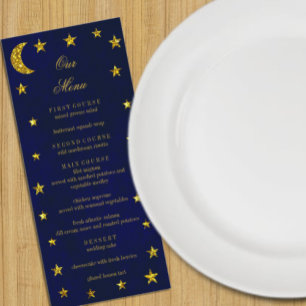 Menu Mariage céleste du ciel nocturne