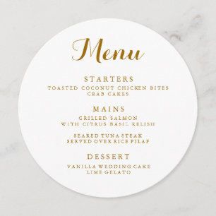 Menu Mariage circulaire
