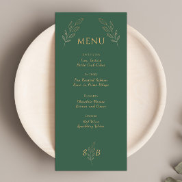 Menu Mariage classique minimaliste moderne élégant