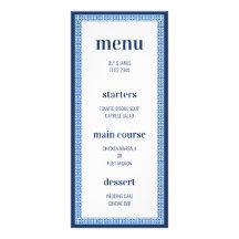Menu Mariage clé grec