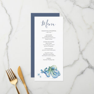 Menu Mariage customisé Designs Plage Mariages