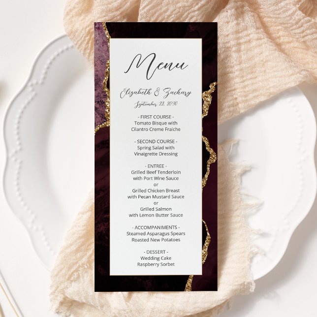 Menu Mariage d'âge or de Bourgogne moderne (Créateur téléchargé)