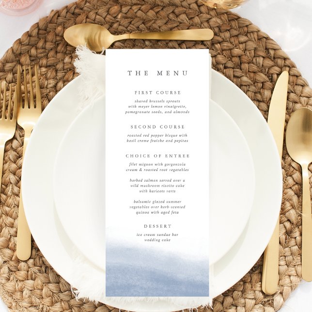 Menu Mariage d'aquarelle côtière Ebb Tide (Créateur téléchargé)