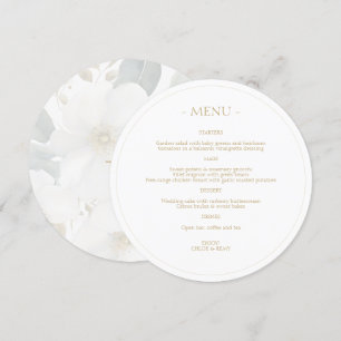 Menu Mariage d'aquarelle florale doux