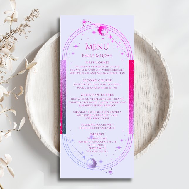 Menu Mariage d'astronomie de Lavande rose de Lavande (Créateur téléchargé)