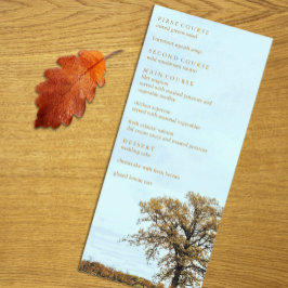 Menu Mariage d'automne sous un chêne rustique
