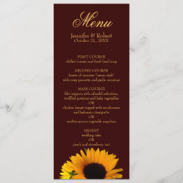 menu mariage de automne