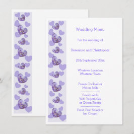 Menu Mariage de conception cardiaque de la Wisteria vio