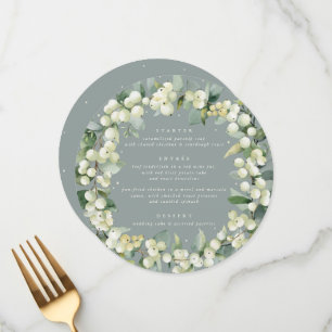 Menu Mariage de cours Seafoam Snowberry+Eucalyptus 3
