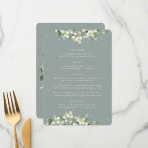 Menu Mariage de cours Seafoam Snowberry+Eucalyptus 4