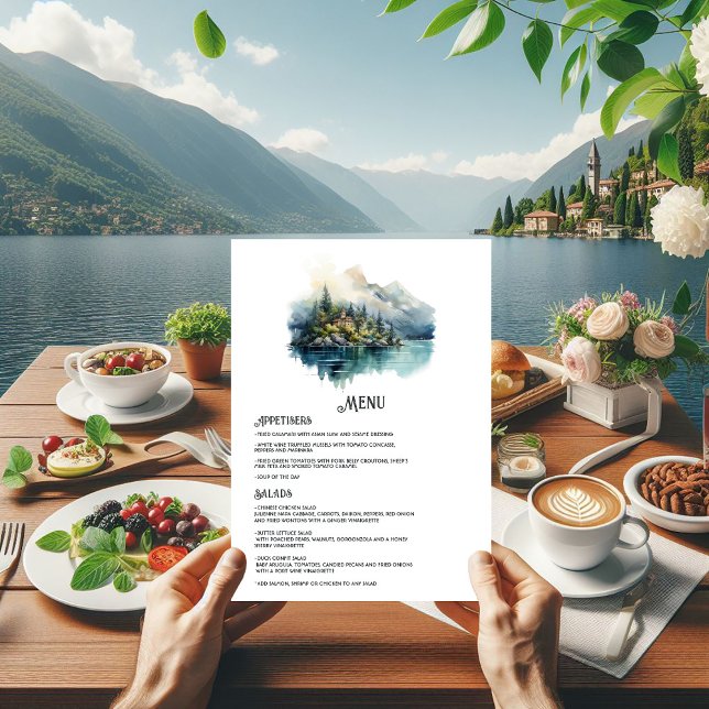 Menu Mariage de destination italienne du lac de Côme (Lake Como)