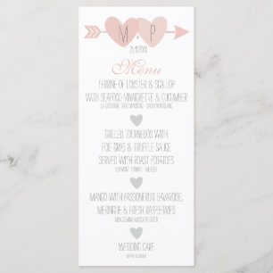 Menu Mariage de deux coeurs