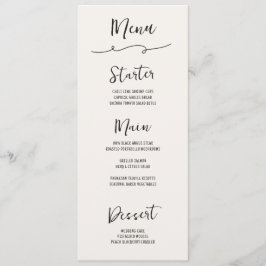 Menu Mariage de gigogne à main