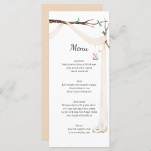 Menu Mariage de la branche Arbre de Draps Beige Ru