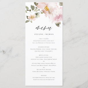 Menu Mariage de l'aquarelle féminine