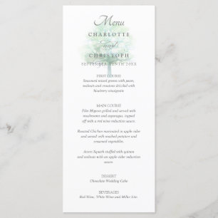 Menu mariage de l'arbre