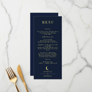 Menu Mariage de lune de croissant céleste de marine min