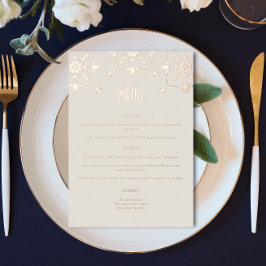 Menu Mariage de luxe Rose Gold Carrelage méditerra