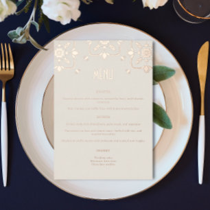 Menu Mariage de luxe Rose Gold Carrelage méditerra
