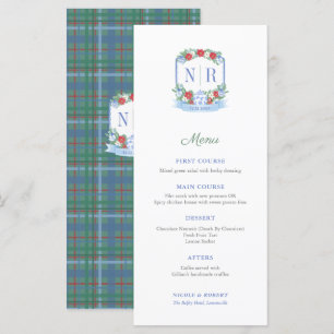 Menu Mariage de Noël Monogramme Noms des lieux individu