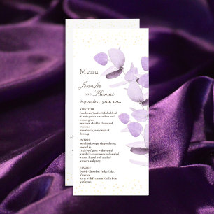 Menu Mariage de Parties scintillant classique Lave