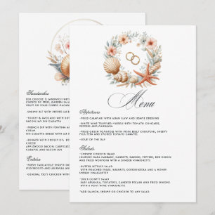 Menu Mariage de plage Chic Côté Mer