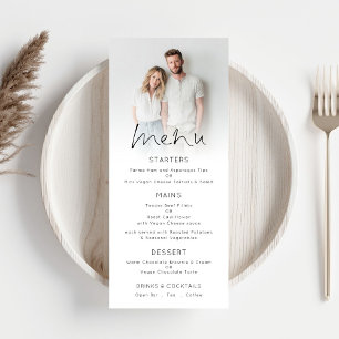 Menu Mariage de script de superposition de photo modern