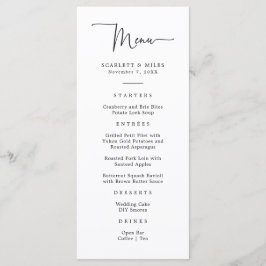 Menu Mariage de script simple