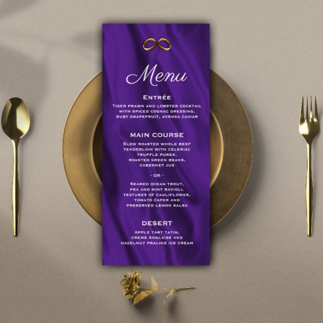 Menu Mariage de soie violette (Créateur téléchargé)
