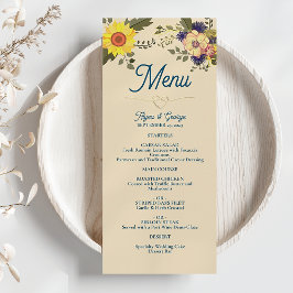 Menu Mariage de tournesol