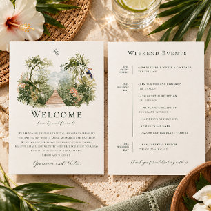 Menu Mariage de week-end tropical dans la jungle aquare