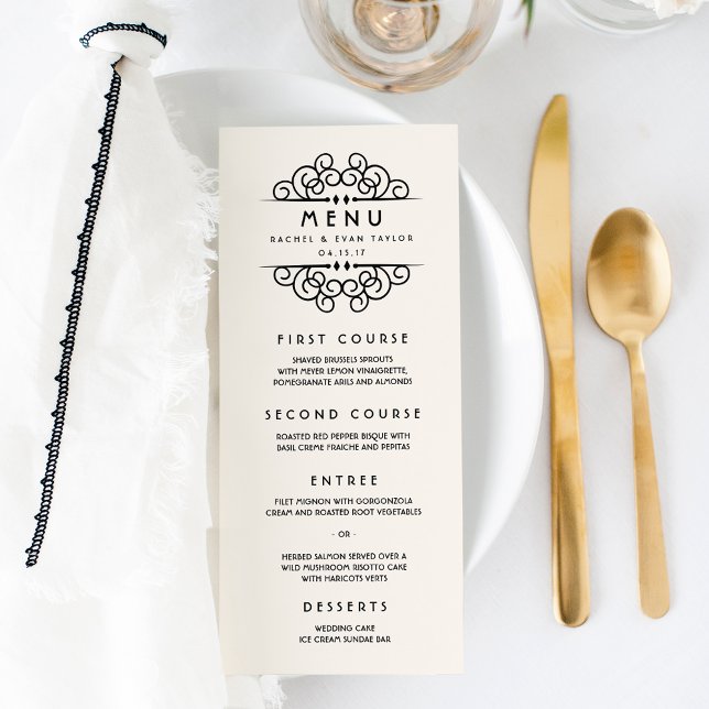 Menu Mariage Déco Flourissant (Créateur téléchargé)